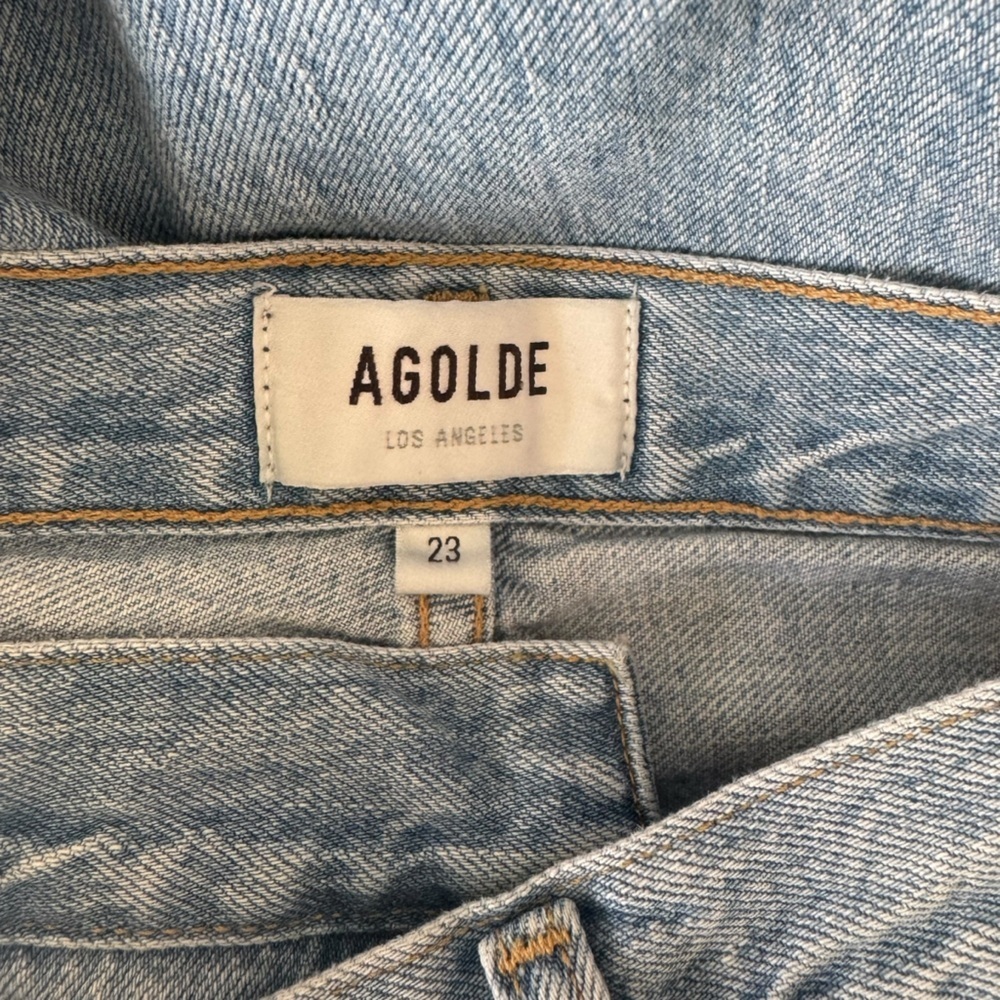 AGOLDE - Criss Cross Upsized Jeans Suburbia Light Wash Sz 23 - Picture 7 of 9